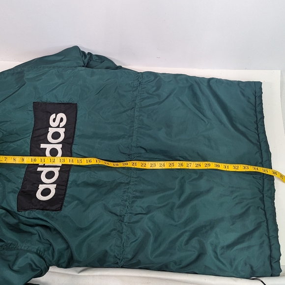 Vintage Adidas Winter Jacket, 90's Adidas 3 Stripe Big Logo Parka Coat - Picture 9 of 15